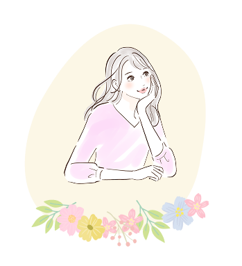 考え事をしている女性